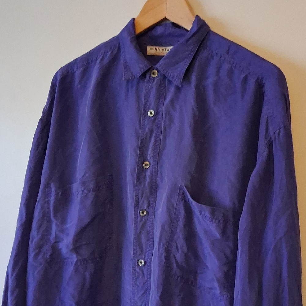 Oversized Silk Button-Up